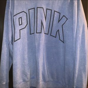 VS PINK BLUE CREWNECK SWEATSHIRT